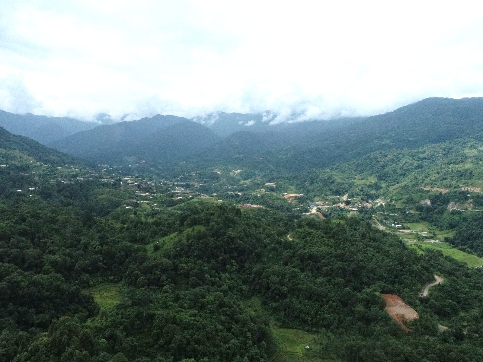 Drone survey site in the hills